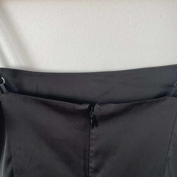 Aritzia Sunday Best Dunne Satin Square Neck Mini Dress  Black Size 4 - Picture 6 of 8